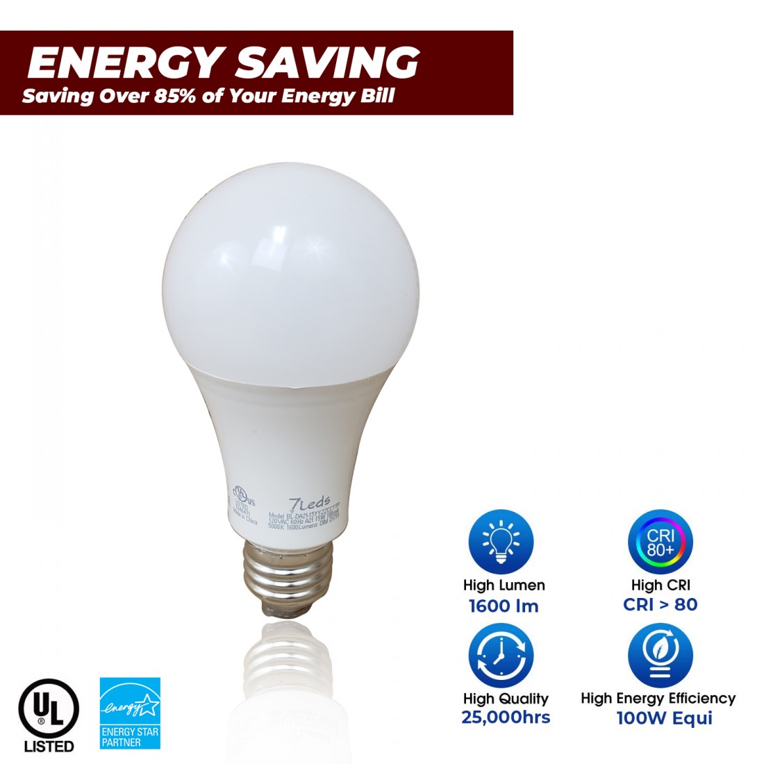 Led Bulb 100 Watt Equivalent - 15watt